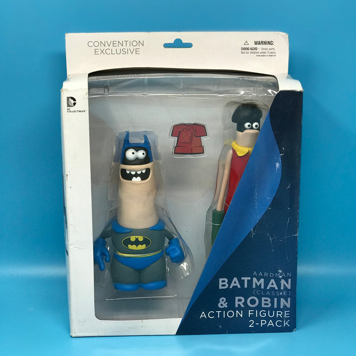 GARAGE SALE - DC Collectibles Aardman Batman & Robin Figure 2-Pack Exclusive Limited Edition - Sure Thing Toys