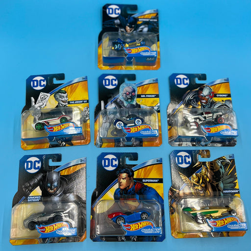 GARAGE SALE - Mattel Hot Wheels 2016 DC Comics Character Cars (Set of 7) - Sure Thing Toys