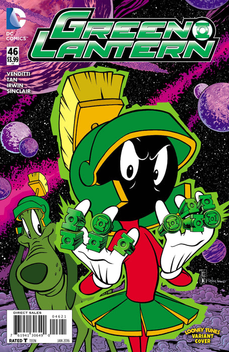 DC Comics Green Lantern #46 (2015 Marvin The Martian Looney Tunes Variant) - Sure Thing Toys