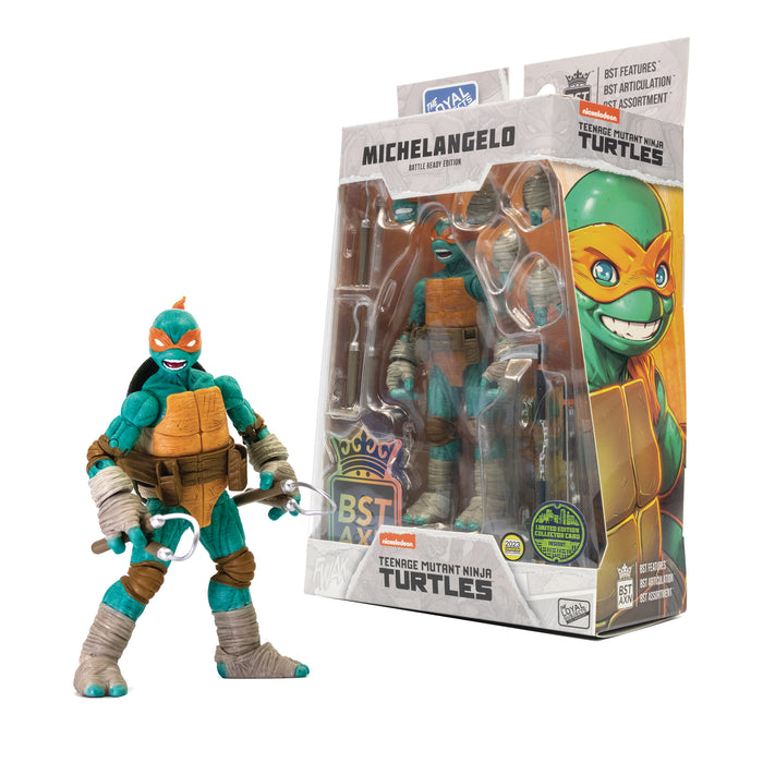The Loyal Subjects BST AXN Series: TMNT- Michaelangelo 5-inch Action Figure (SDCC 2023 Exclusive) - Sure Thing Toys