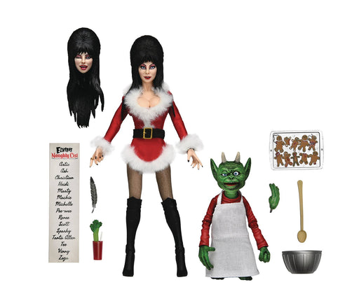 NECA Elvira: Mistress of the Dark - Elvira (A Very Scary Christmas Ver.) 6-inch Clothed Action Figure - Sure Thing Toys