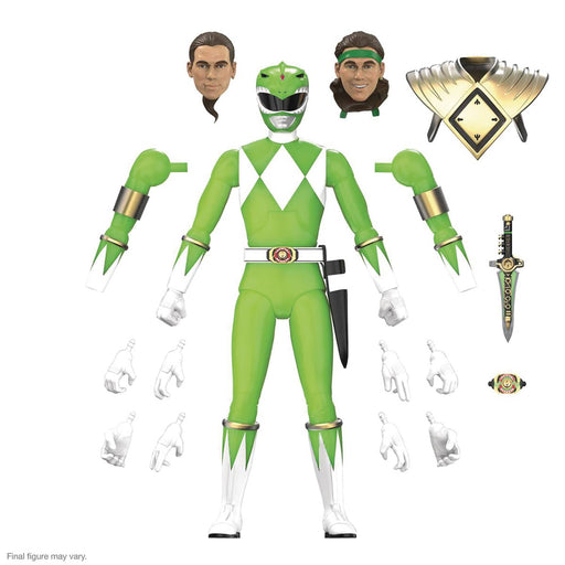 Super7 Ultimates 7-inch Series Power Rangers Action Figure W5 - Green Ranger (GITD Ver.) - Sure Thing Toys