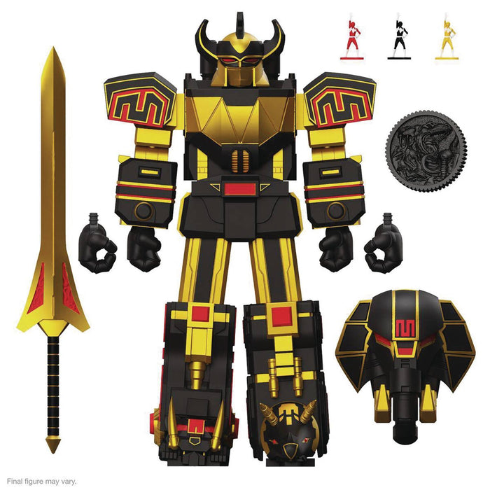 Super7 Mighty Morphin Power Rangers W5 - Megazord (Black And Gold Ver.) - Sure Thing Toys