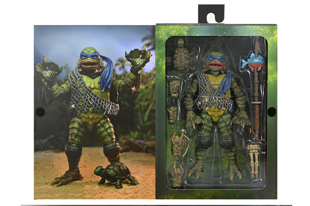 NECA TMNT X Universal Monsters 7-in Action Figure - Leonardo Creature From The Black Lagoon - Sure Thing Toys