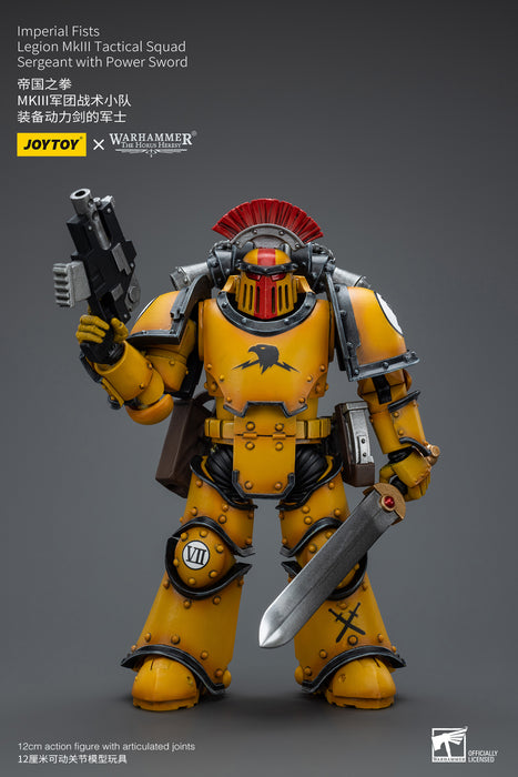 Joy Toy  Warhammer 40k The Horus Heresy - Imperial Fists MKIII Sgt. With Power Sword 1/18 Scale Action Figure - Sure Thing Toys