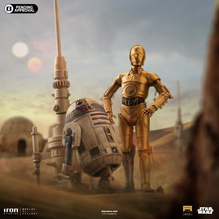 Iron Studios Art Scale Deluxe: Star Wars: A New Hope - C-3PO And R2-D2 1/10 Scale Statue - Sure Thing Toys