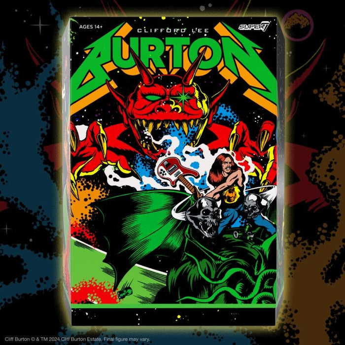 Super7 Ultimates 7-inch Series: Metallica - Cliff Burton (Super Hero Poster Ver.) - Sure Thing Toys