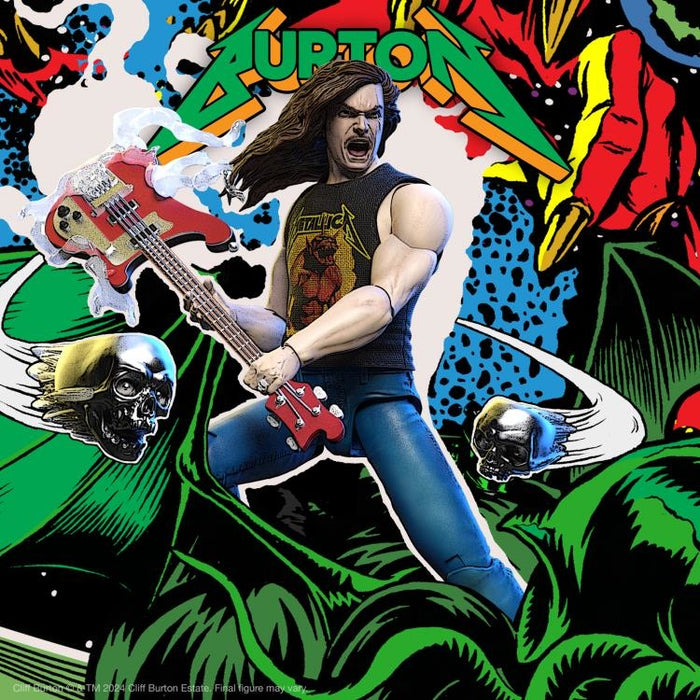 Super7 Ultimates 7-inch Series: Metallica - Cliff Burton (Super Hero Poster Ver.) - Sure Thing Toys