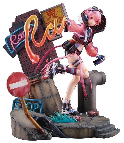 Shibuya Scramble Figure Re:Zero - Ram (Neon City Ver.) 1/7 Scale PVC Figure - Sure Thing Toys