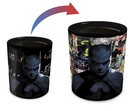 Morphing Mugs DC Comics Batman "Comic Book Collage" 11 oz. Heat-Sensitive Clue Mug - Sure Thing Toys