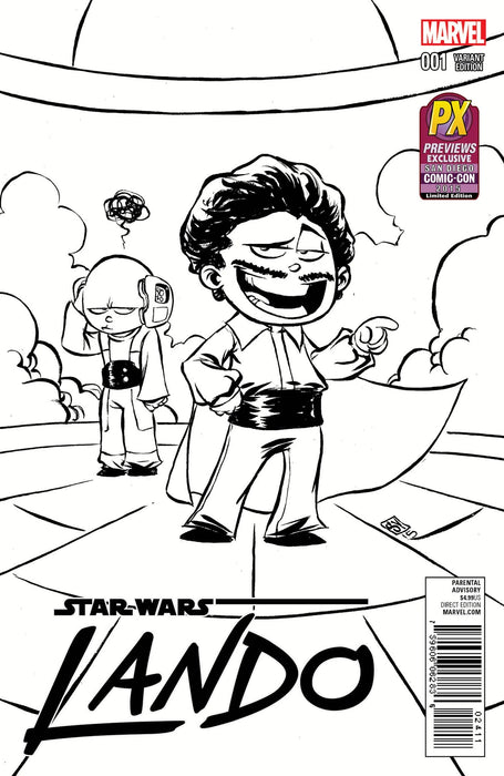 Marvel Star Wars Lando #1 (2015, Skottie Young B&W SDCC Variant) - Sure Thing Toys