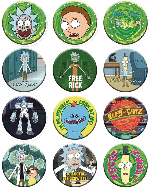 Rick & Morty 12-Piece Button Set - Sure Thing Toys