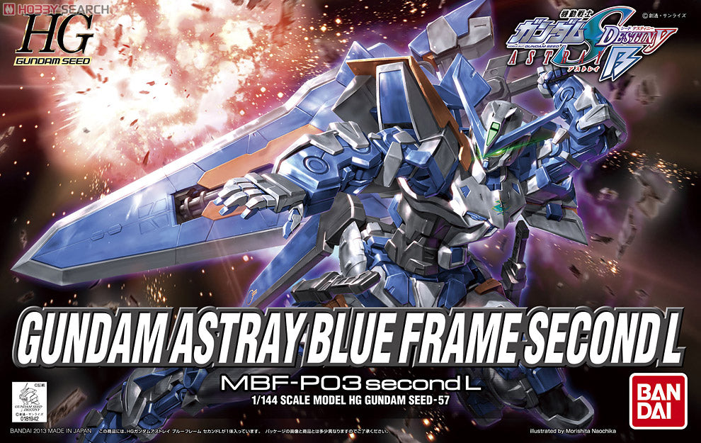 Bandai Hobby Gundam Seed - #57 Gundam Astray Blue Frame Second L 1/144 HG Model Kit - Sure Thing Toys