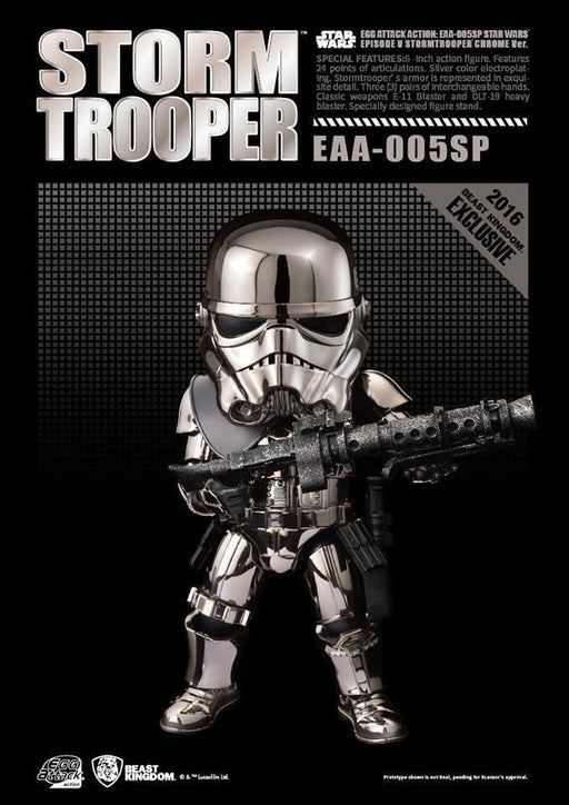 Beast Kingdom Star Wars Egg Attack EAA-005SP - Stormtrooper (Chrome Ver. - 2016 SDCC Exclusive) - Sure Thing Toys