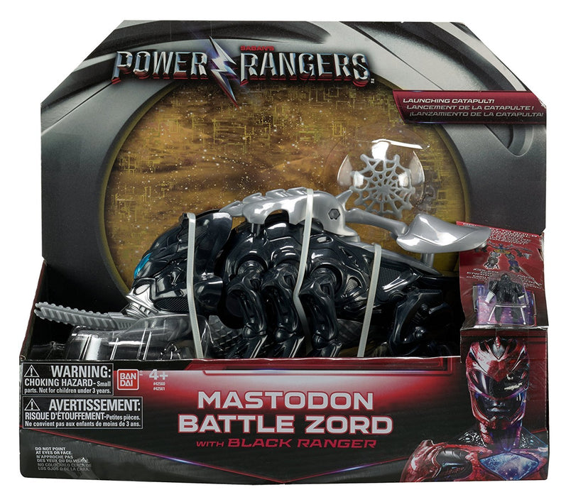 Bandai Power Rangers Movie Mastodon Battle Zord with Black Ranger Figure - Sure Thing Toys