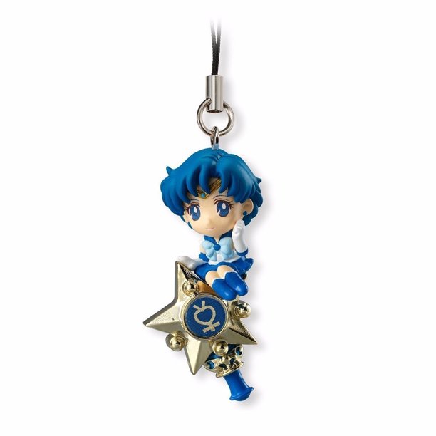 Bandai Shokugan Sailor Moon Twinkle Dolly (Volume 1) Sailor Mercury with Rod Deformed Mascot Charm - Sure Thing Toys