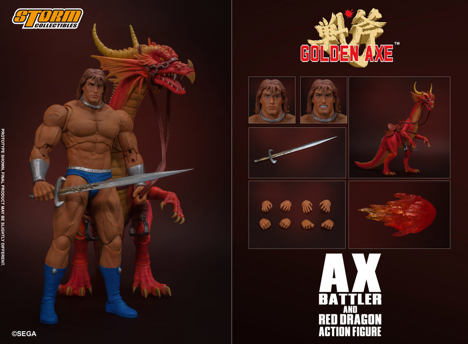 Storm Collectibles Golden Axe - Ax Battler & Red Dragon Action Figure Set - Sure Thing Toys