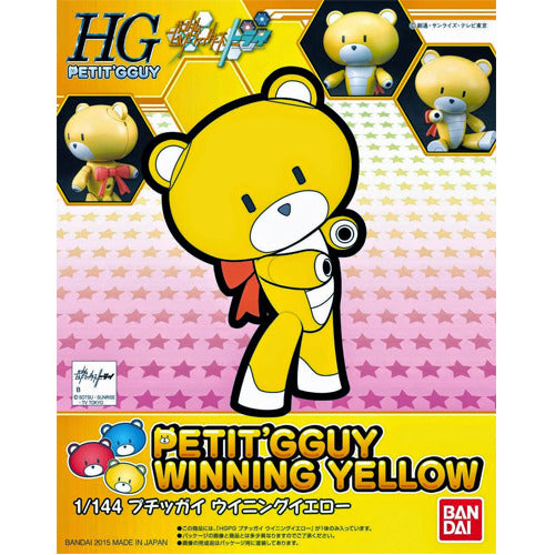 Bandai Hobby Gundam Build Fighters Try - #03 Petit'gguy Winning Yellow 1/144 HG Model Kit - Sure Thing Toys