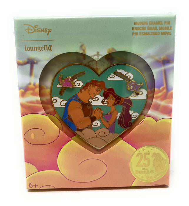 Loungefly Disney's Hercules 25th Anniversary - Hercules & Megara 3-inch Moving Enamel Collector Pin - Sure Thing Toys