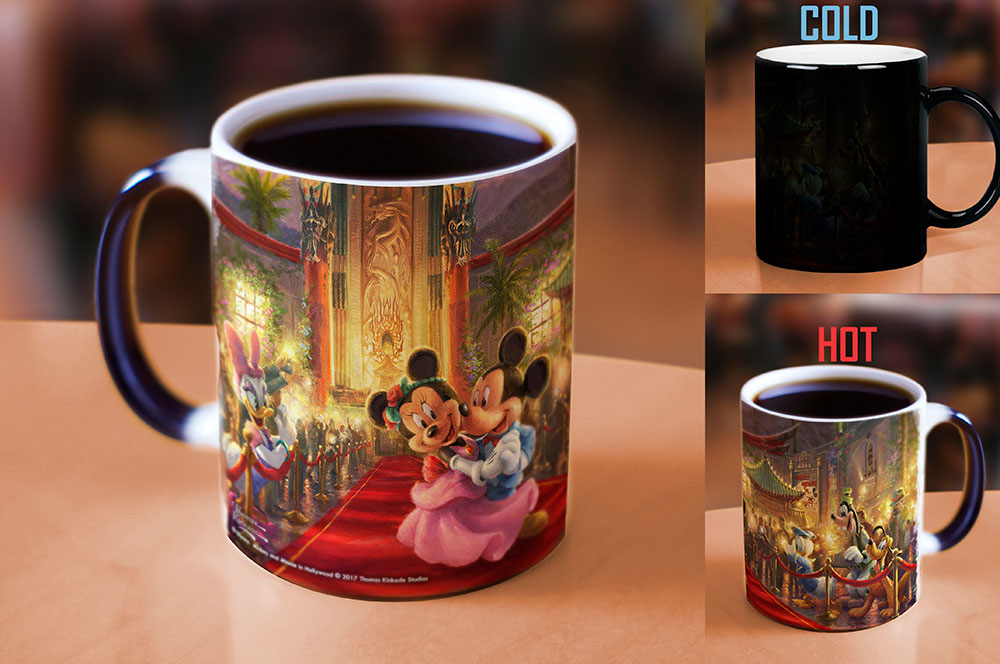 Morphing Mugs Thomas Kinkade Disney "Mickey and Minnie in Hollywood" 11-oz. Heat-Sensitive Mug - Sure Thing Toys