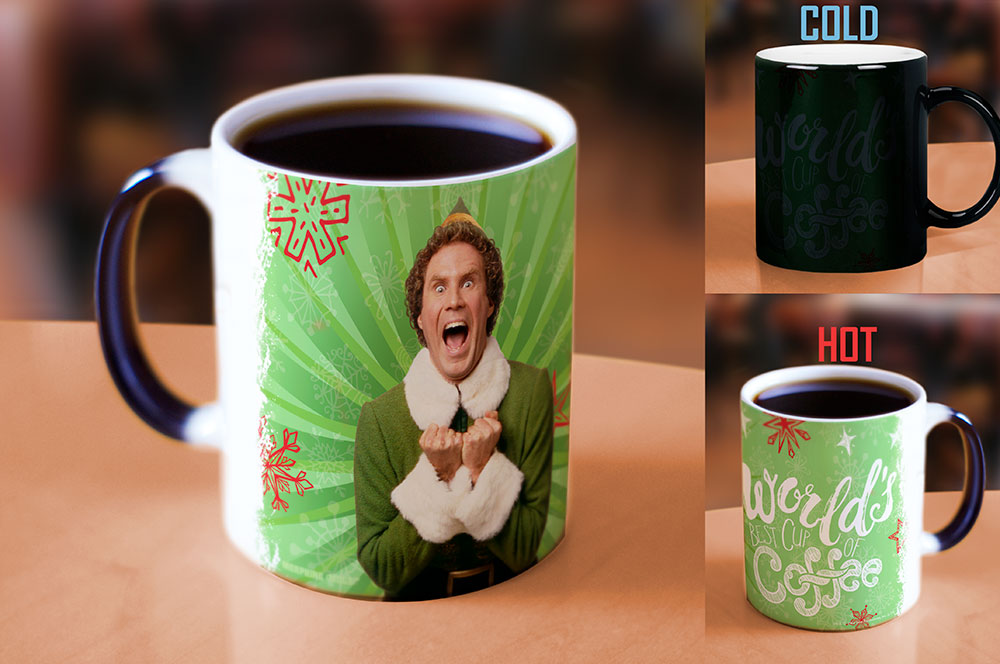 Morphing Mugs Elf (World's Best Cup of Coffee) Heat-Sensitive Mug - Sure Thing Toys