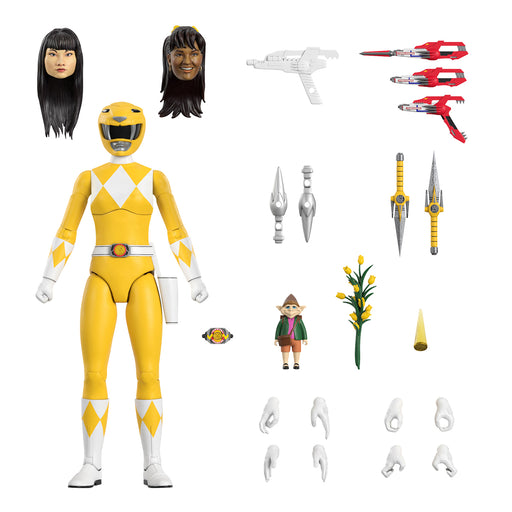 Super7 Ultimates 7-inch Series Power Rangers Action Figure - Yellow Ranger - Sure Thing Toys