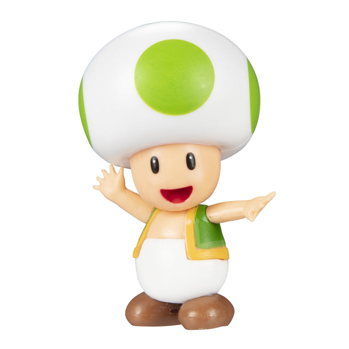 Jakks World of Nintendo: Super Mario 2.5-inch Action Figure (Wave 31) - Green Toad - Sure Thing Toys