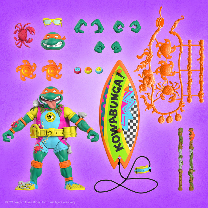 Super7 Teenage Mutant Ninja Turtles Series 6 Ultimates 7-inch Action Figure - Sewer Surfer Mike - Sure Thing Toys