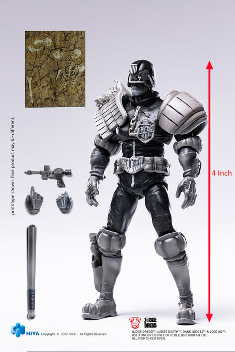 Hiya Toys 2000 A.D. Comics - Judge Dredd (Black & White) PX 1/18 Scale Action Figure - Sure Thing Toys