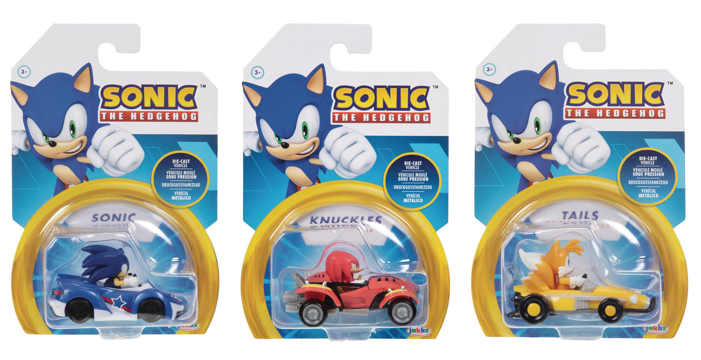 Jakks Sonic the Hedgehog Wave 3 Die-Cast 1/64 Scale Vehicles (Set of 3) - Sure Thing Toys