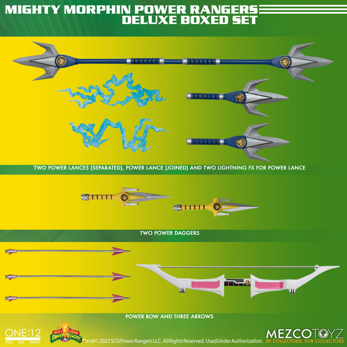 Mezco One:12 Collective Mighty Morphin Power Rangers Deluxe Action Figure Set - Sure Thing Toys