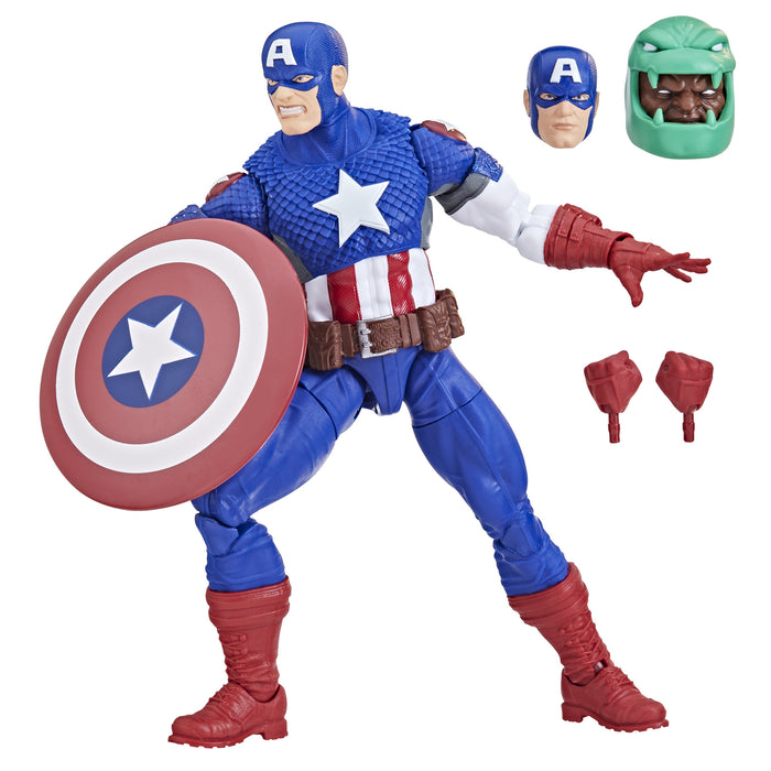 Hasbro Marvel Legends Classic Avengers Action Figure - Ultimate Captain America BAF Puff Adder - Sure Thing Toys