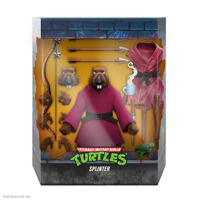 Super7 Teenage Mutant Ninja Turtles Wave 9 Ultimates 7-inch Action Figure - Splinter (Flocked) - Sure Thing Toys
