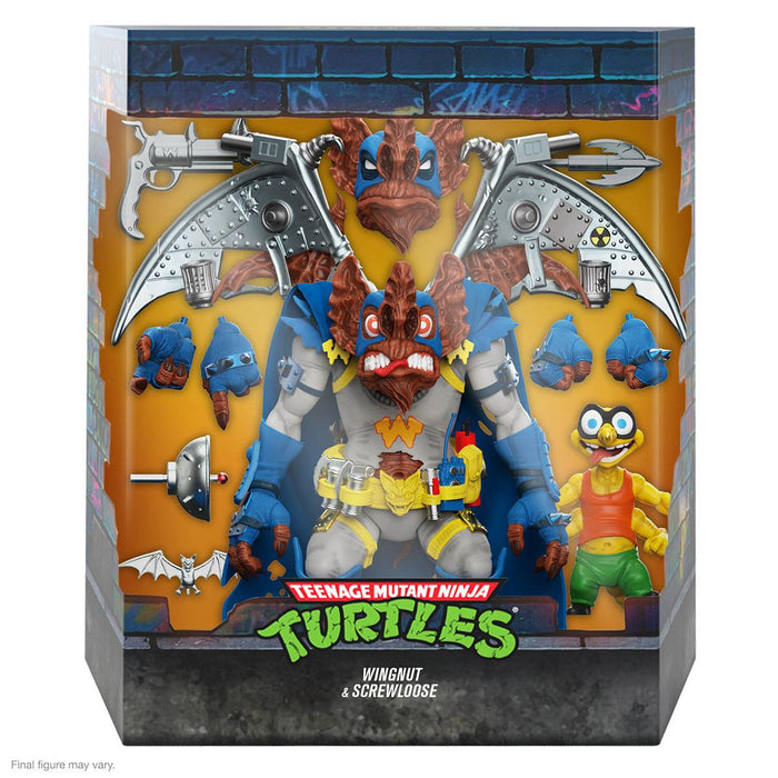 Super7 Teenage Mutant Ninja Turtles Wave 9 Ultimates 7-inch Action Figure - Wingnut  & Screwloose - Sure Thing Toys