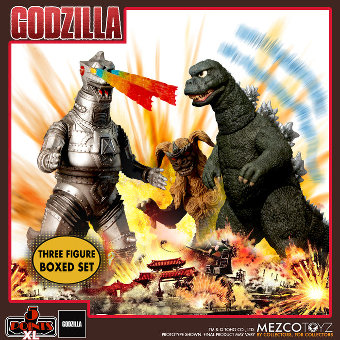 Mezco 5 Points XL Godzilla: Godzilla vs Mechagodzilla (1974) Three Figure Boxed Set - Sure Thing Toys