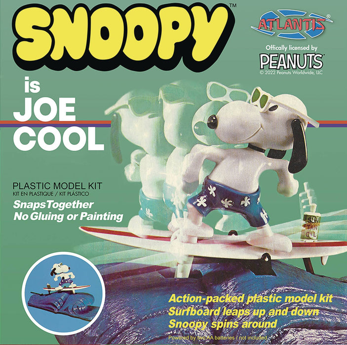 Atlantis Peanuts - Snoopy Joe Cool Motorized Surf  Model Kit - Sure Thing Toys