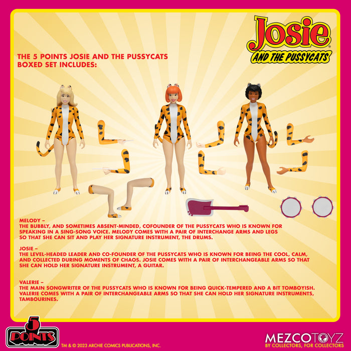 Mezco 5 Points: Josie and the Pussycats! Action Figure Boxed Set - Sure Thing Toys