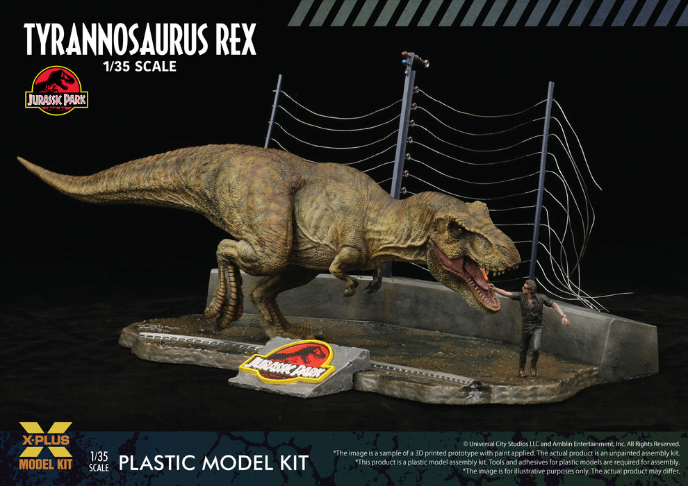 X-Plus Jurassic Park - Tyrannosaurus Rex 1/35 Plastic Model Kit - Sure Thing Toys