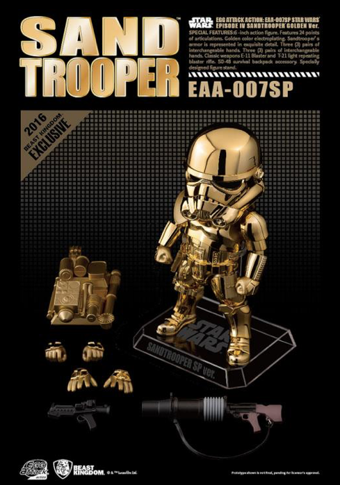 Beast Kingdom Egg Attach Gold Sand Trooper (SDCC 2016) - Sure Thing Toys