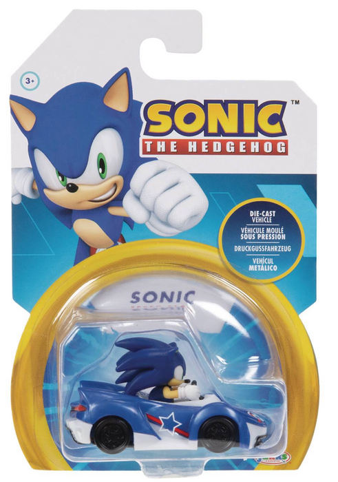 Jakks Sonic the Hedgehog Wave 3 Die-Cast 1/64 Scale Vehicle - Sonic (Speed Star) - Sure Thing Toys