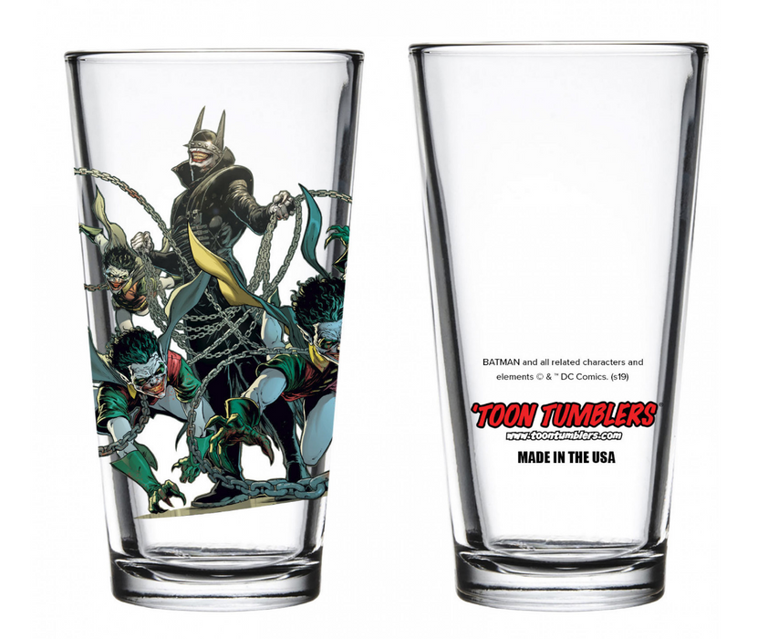Toon Tumblers DC Comics: Dark Knights Metal - The Batman Who Laughs 16 oz Pint Glass - Sure Thing Toys