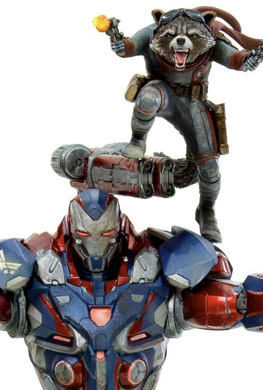 Iron Studios BDS Art Scale Deluxe: Marvel Avengers Endgame - Iron Patriot & Rocket Raccoon 1/10 Scale Statue - Sure Thing Toys