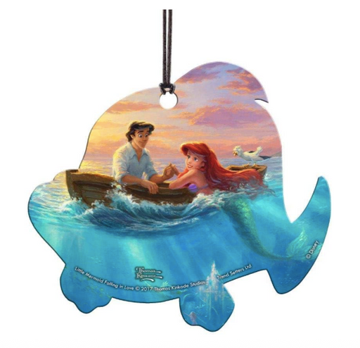 Disney - Little Mermaid Prince Eric - Thomas Kinkade - Flounder Fish Shaped Hanging Acrylic Print - Sure Thing Toys