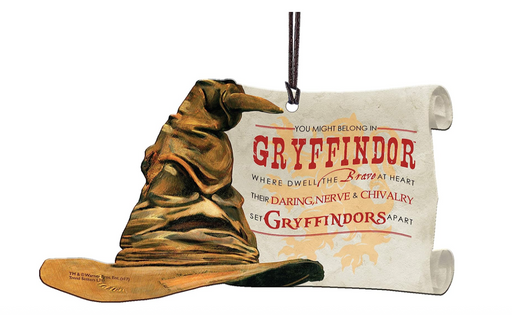 Harry Potter Sorting Hat - Gryffindor - Shaped Acrylic Hanging Print Accessory with Hogwarts House Quote - Sure Thing Toys
