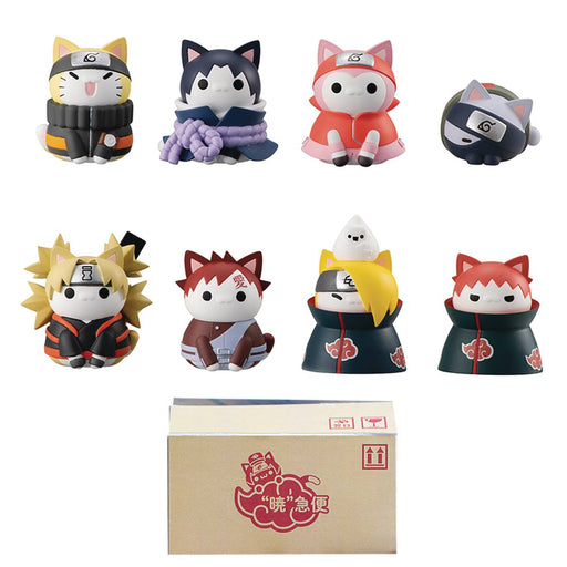 Megahouse Nyaruto: Naruto Mega Cat Project - The Battle with Akatsuki (Set of 8 with Gift) - Sure Thing Toys