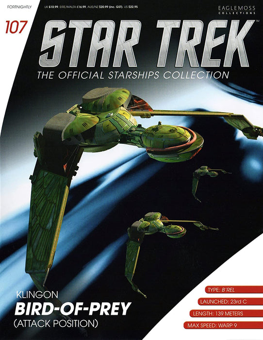 Eaglemoss Star Trek Starships Issue #107 - Bird of Prey (Attack Position) - Sure Thing Toys