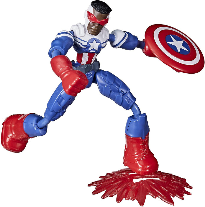 Hasbro Marvel Bend and Flex - Captain America Sam Wilson - Sure Thing Toys