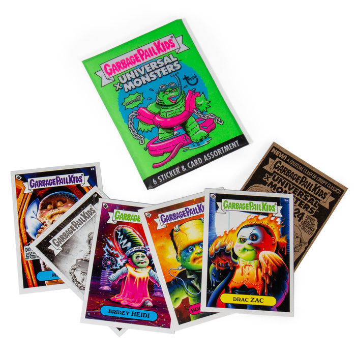 Super 7 Garbage Pail Kids x Universal Monsters Trading Cards Wax Pack - Sure Thing Toys