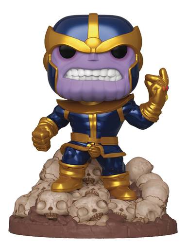 Funko Pop! Heroes: Marvel - 6" Thanos Infinity Gauntlet Snap (with Limited Edition Comic Bundle) - Sure Thing Toys