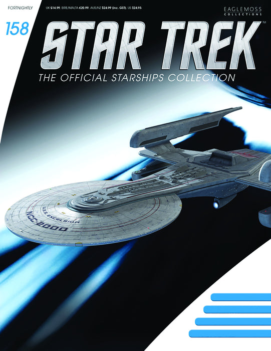 Star Trek Starships Vehicle & Collector's Magazine No. 158 - U.S.S. Excelsior Nilo Rodis Concept II - Sure Thing Toys